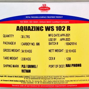 AQUAZINC WS 102 R - PHỤ GIA KẼM ACID