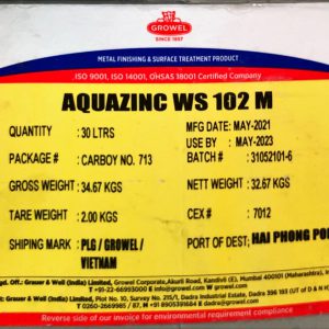 AQUAZINC WS 102 M - PHỤ GIA KẼM ACID
